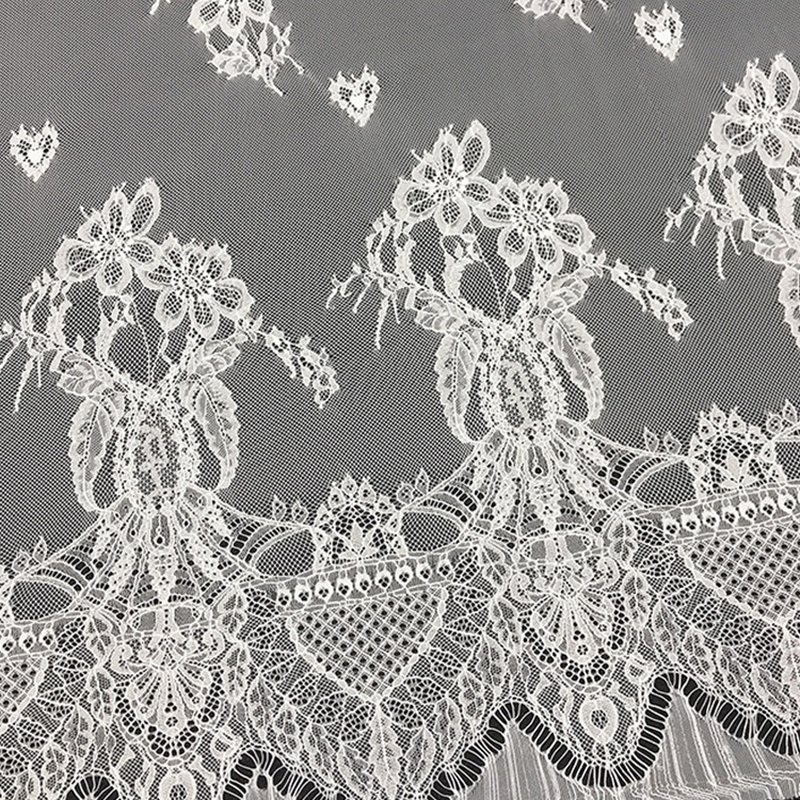 Lace Trim Dress Eyelash Nylon Lace Fabric for Women's Wear Wholesale S 8